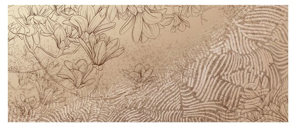 Slika - Crtež cvijetova (120x50 cm)