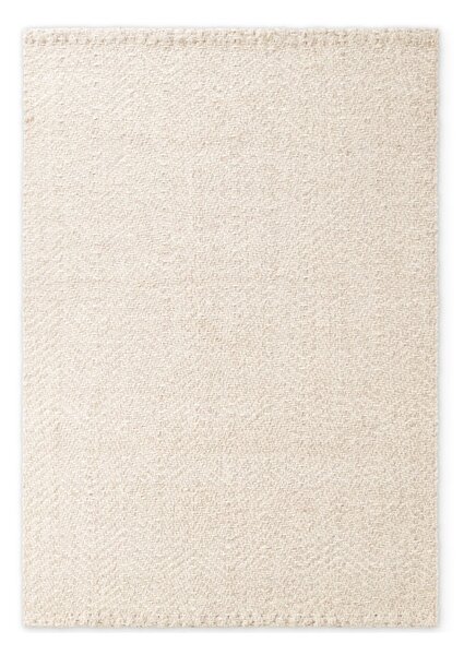 Krem/boje slonovače ručno rađen tepih od mješavine vune 80x150 cm Majoli – Elle Decoration