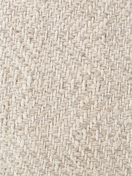 Krem/boje slonovače ručno rađen tepih od mješavine vune 80x150 cm Majoli – Elle Decoration