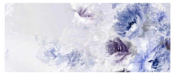 Slika - Cvijeće, teksturirana slika (120x50 cm)