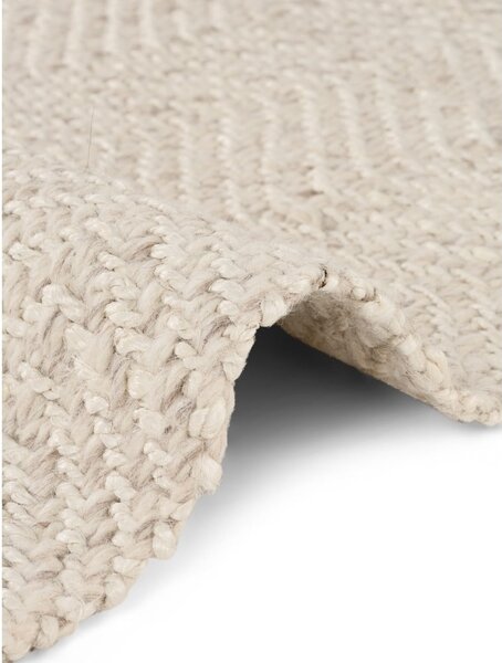 Krem/boje slonovače ručno rađena staza od mješavine vune 80x200 cm Majoli – Elle Decoration