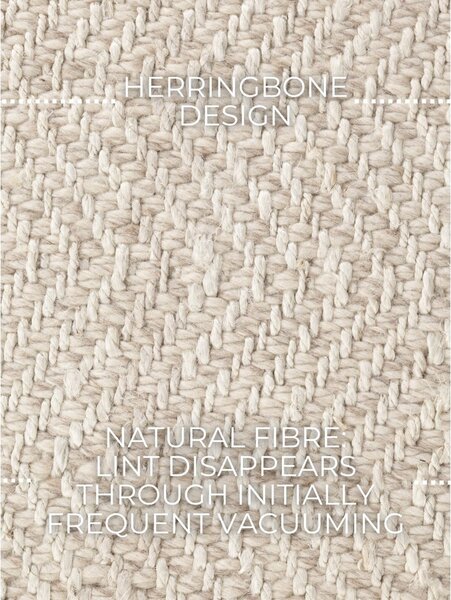 Krem/boje slonovače ručno rađena staza od mješavine vune 80x200 cm Majoli – Elle Decoration