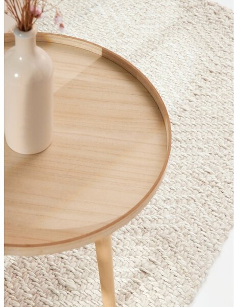 Krem/boje slonovače ručno rađena staza od mješavine vune 80x200 cm Majoli – Elle Decoration