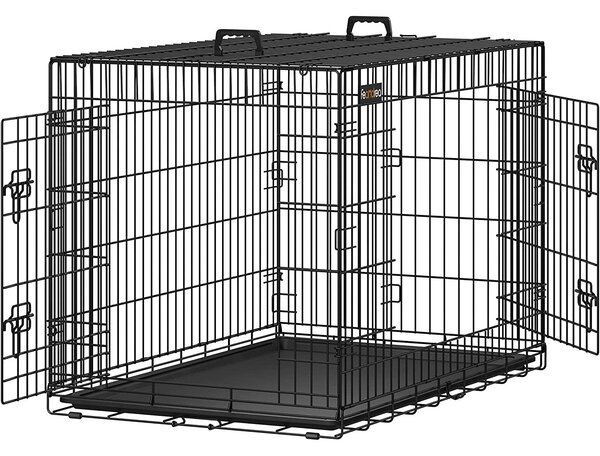 Kavez za štence i manje pse, sklopiv s dvoja vrata , 106 x 77,5 x 70 cm
