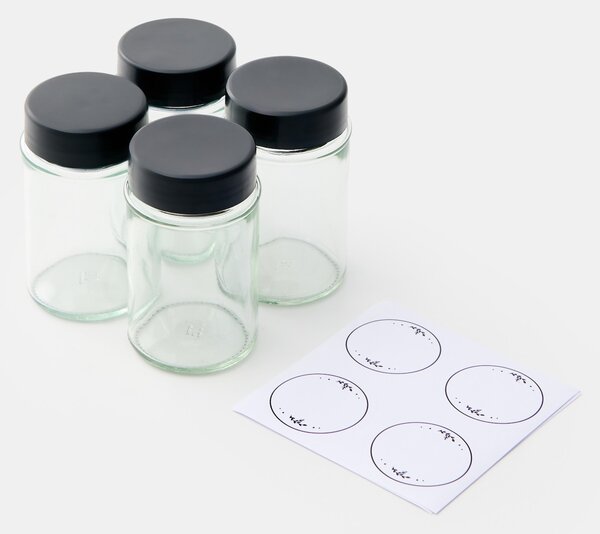 Sinsay - Set posuda za začine s naljepnicama 4 pack