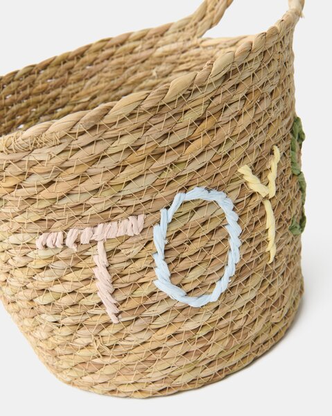 Sinsay - Pletena košara za pohranu s natpisom „Toys“