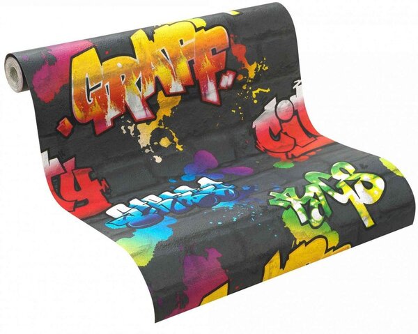 Dječja papirnata tapeta za zid graffiti 237801
