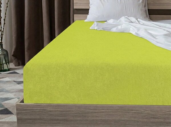 Frotir plahta PREMIUM limeta 140x200 cm