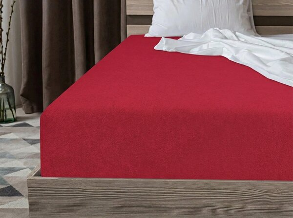 Frotirna plahta PREMIUM crvena 180x200 cm