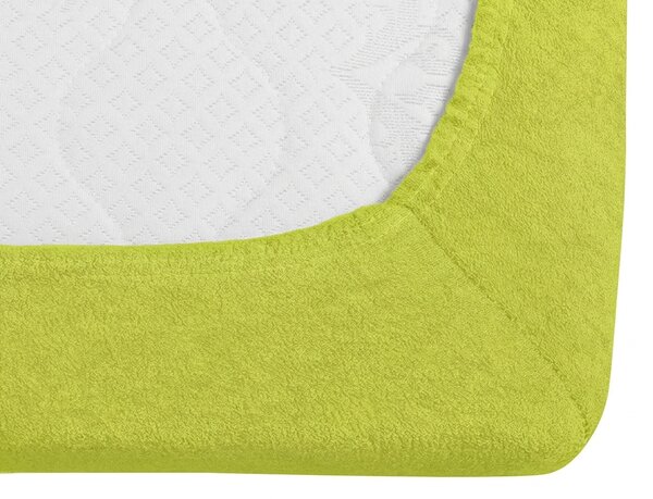 Frotir plahta PREMIUM limeta 140x200 cm