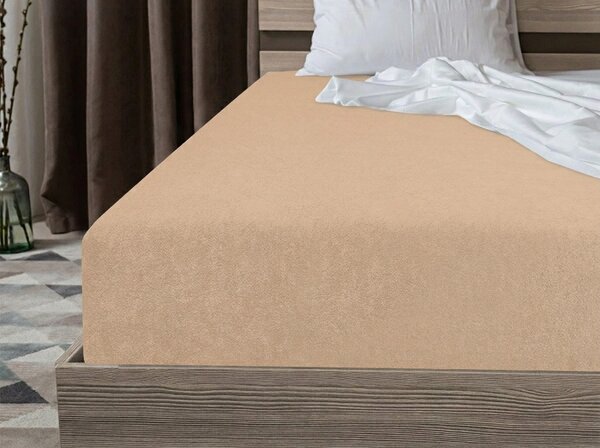 Frotirna plahta PREMIUM bež 140x200 cm