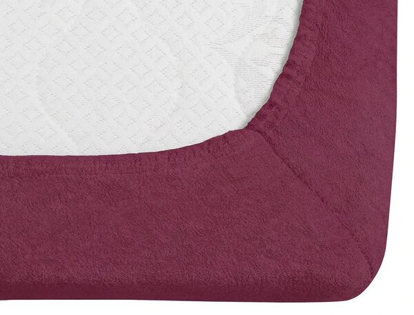 Premium frotirna plahta za dječji krevetić 60x120 cm bordo