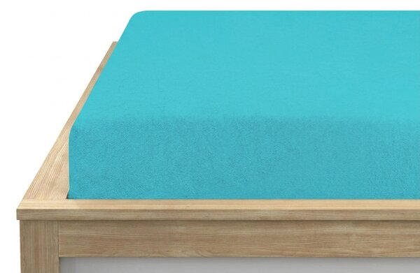 Frotirna plahta PREMIUM tirkizna 160x200 cm