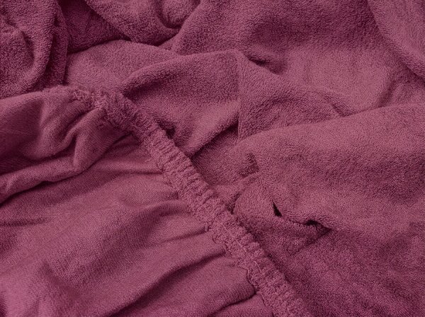 Premium frotirna plahta za dječji krevetić 60x120 cm bordo