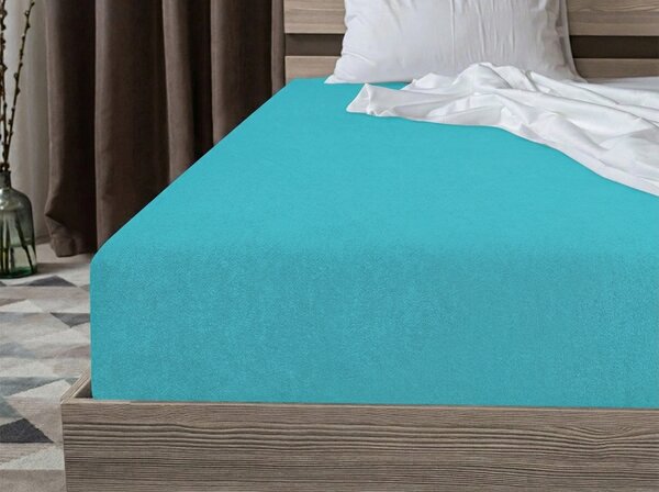 Frotirna plahta PREMIUM tirkizna 160x200 cm