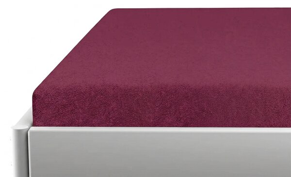 Premium frotirna plahta za dječji krevetić 60x120 cm bordo