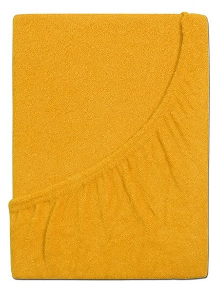 Frotirna plahta za dječji krevet PREMIUM 60x120 cm žuto-narančasta