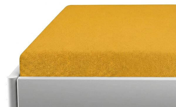 Frotirna plahta za dječji krevet PREMIUM 60x120 cm žuto-narančasta