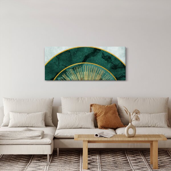 Slika - Oblici sa zlatnom teksturom (120x50 cm)