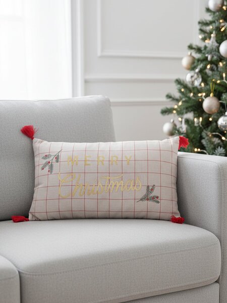 Sinsay - Božićna jastuk s natpisom „Merry Christmas”