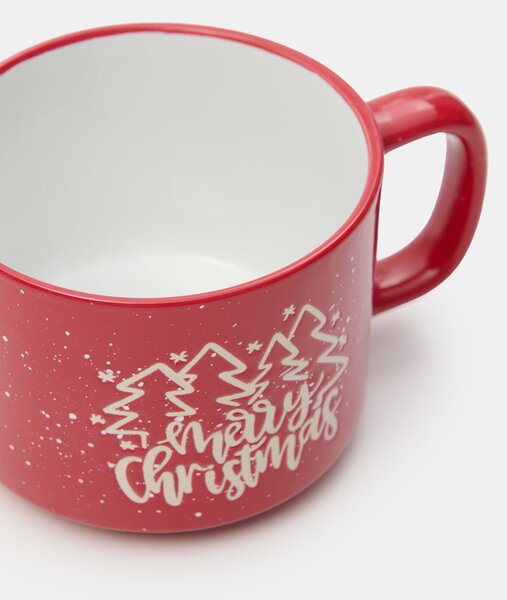 Sinsay - Božićna kamena šalica s natpisom „Merry Christmas“