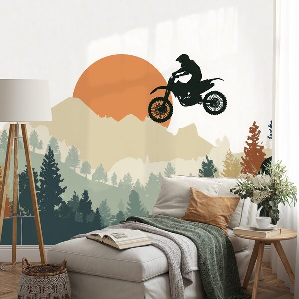 Tapeta motokros skok u planinama