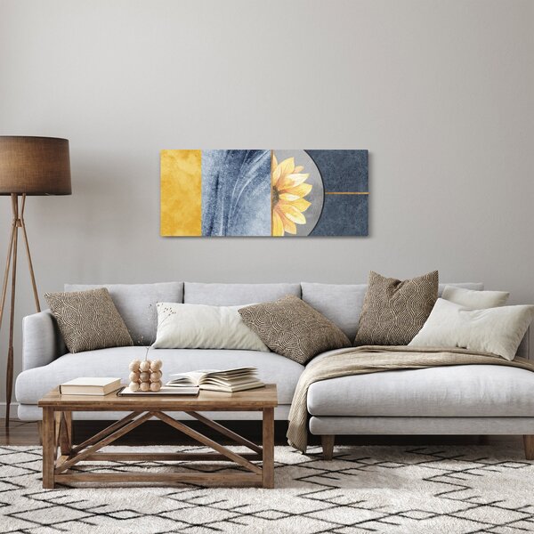 Slika - Oblici i cvijet (120x50 cm)
