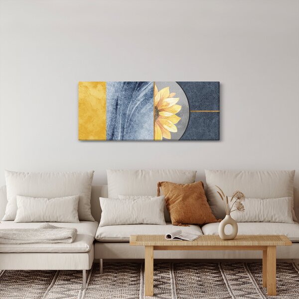 Slika - Oblici i cvijet (120x50 cm)
