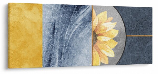 Slika - Oblici i cvijet (120x50 cm)