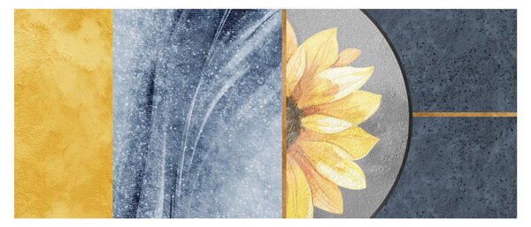 Slika - Oblici i cvijet (120x50 cm)