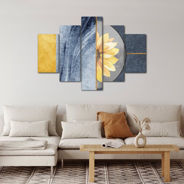 Slika - Oblici i cvijet (150x105 cm)