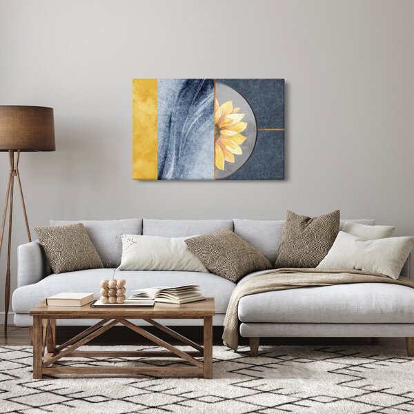 Slika - Oblici i cvijet (90x60 cm)