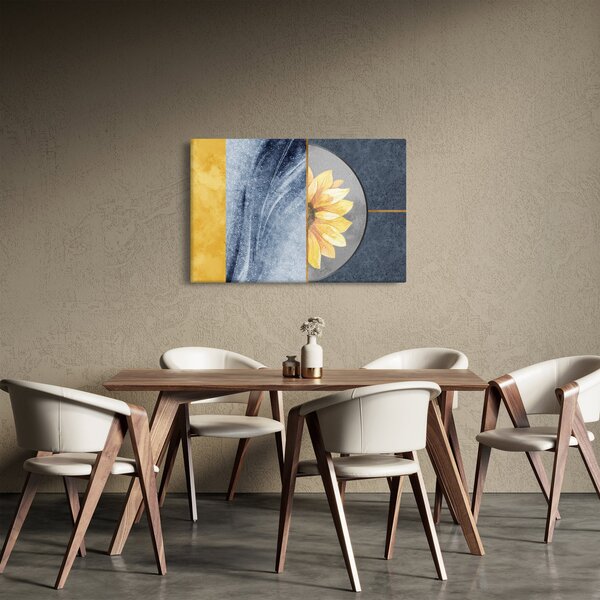 Slika - Oblici i cvijet (90x60 cm)