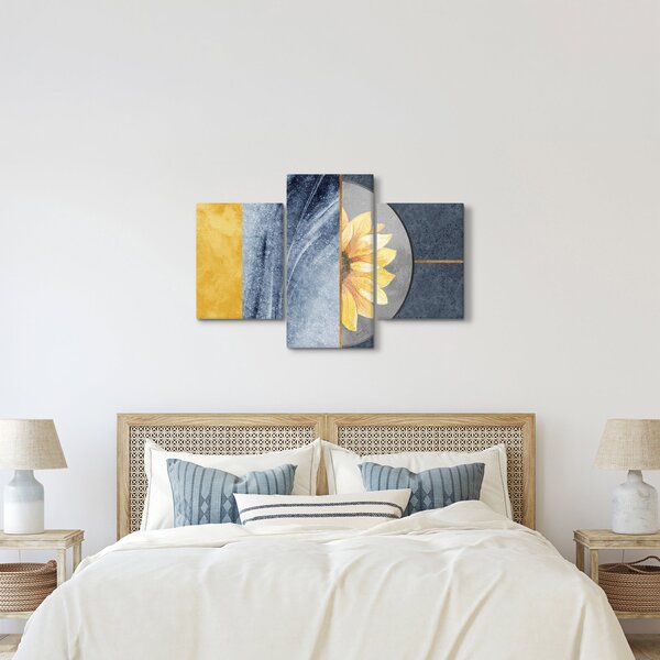 Slika - Oblici i cvijet (90x60 cm)
