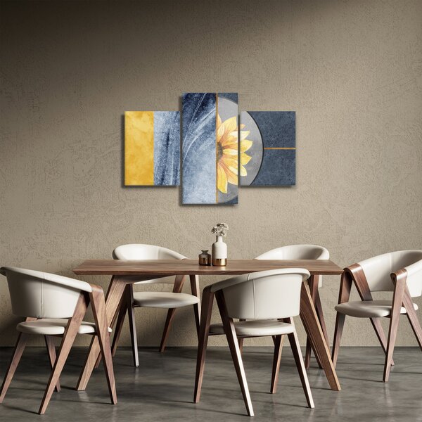 Slika - Oblici i cvijet (90x60 cm)