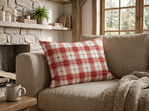 Jastučnica od mikrovlakana TARTAN HEART 50x70 cm, šarena