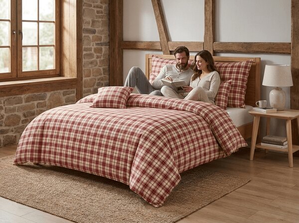 Posteljina od mikrovlakana TARTAN HEART šarena Dimenzije posteljine: 70 x 90 cm | 140 x 200 cm