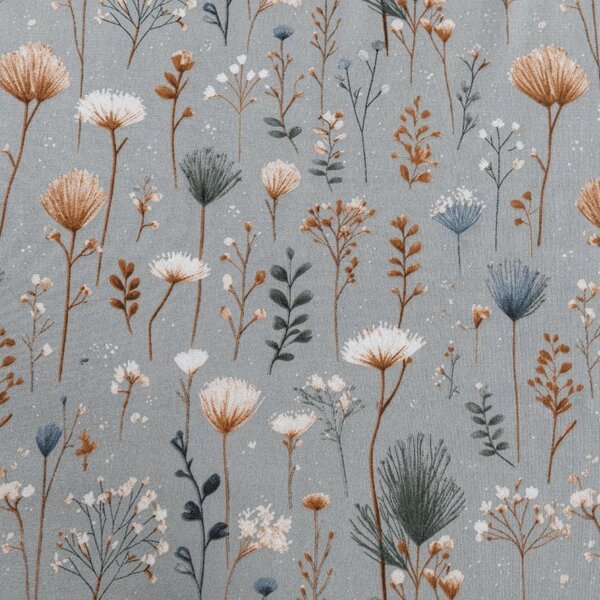 Plahta od mikrovlakana BOTANIC FIELD siva 90x200 cm