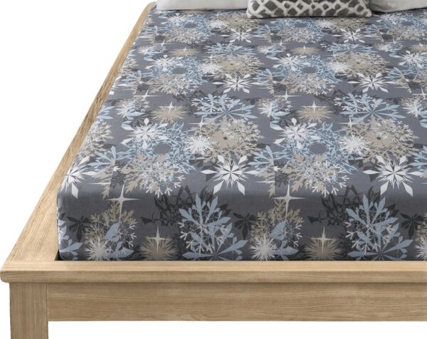 Plahta od mikrovlakana SNOWFLAKE modro-siva 90x200 cm