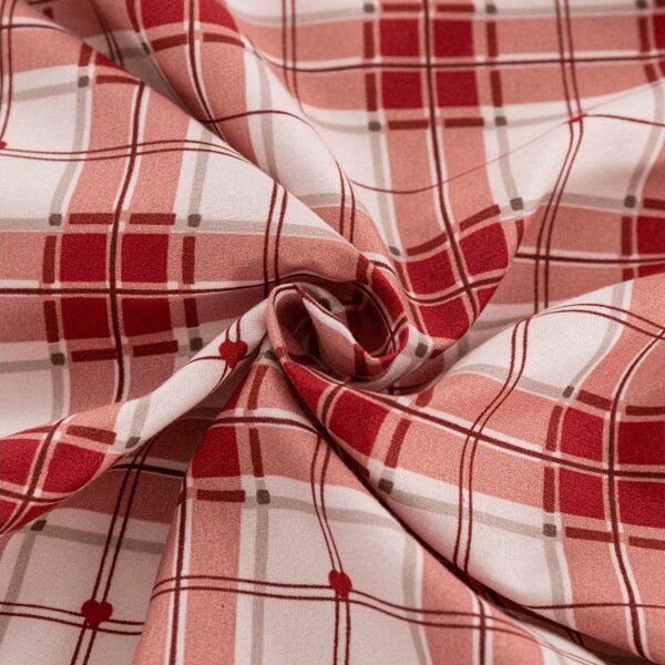 Plahta od mikrovlakana TARTAN SRCE šarena 90x200 cm