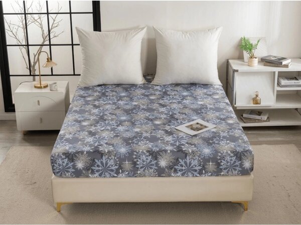 Plahta od mikrovlakana SNOWFLAKE modro-siva 90x200 cm