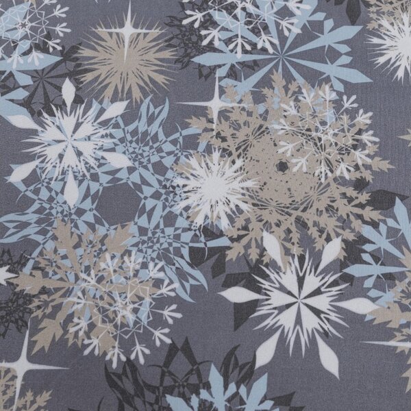 Plahta od mikrovlakana SNOWFLAKE modro-siva 90x200 cm