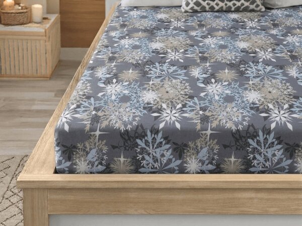 Plahta od mikrovlakana SNOWFLAKE modro-siva 90x200 cm