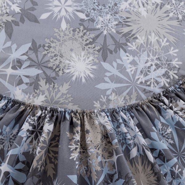 Plahta od mikrovlakana SNOWFLAKE modro-siva 90x200 cm