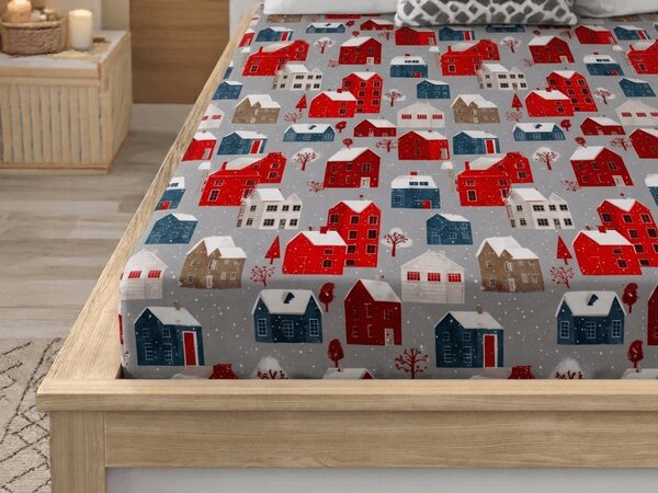 Plahta od mikrovlakana WINTER COTTAGE siva 90x200 cm