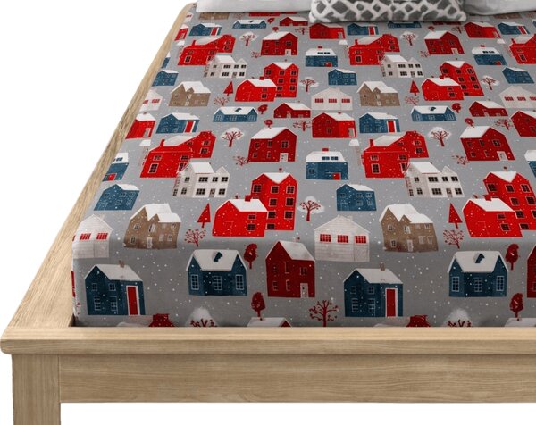 Plahta od mikrovlakana WINTER COTTAGE siva 90x200 cm