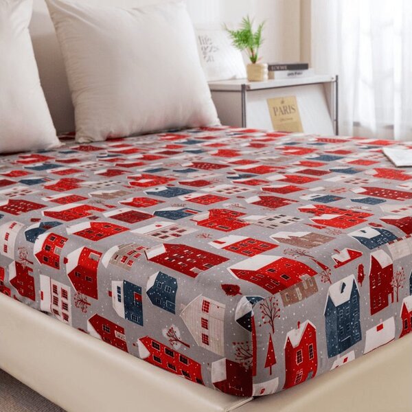 Plahta od mikrovlakana WINTER COTTAGE siva 90x200 cm