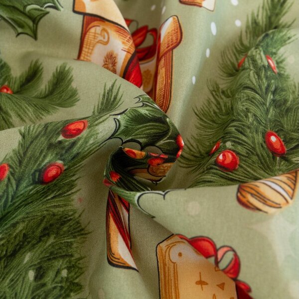 Posteljina od mikrovlakana CHRISTMAS PRESENTS zelena Dimenzije posteljine: 70 x 90 cm | 140 x 200 cm