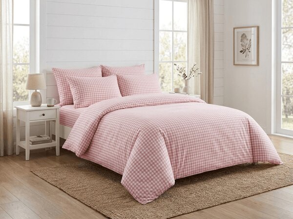 Kretonska posteljina PINK CUBIS ružičasta Dimenzije posteljine: 70 x 80 cm | 140 x 200 cm