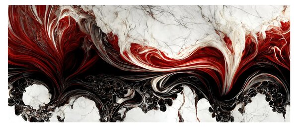 Slika - Mramorirana apstrakcija (120x50 cm)